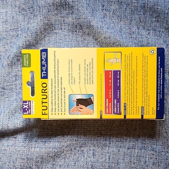 NWT Futuro Deluxe Thumb Stabilizer, size: L-XL Right or Left Hand - Picture 3 of 7